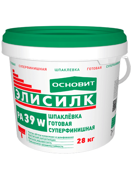 НОВИНКА! Готовая суперфинишная шпаклевка Основит Элисилк PA39 W